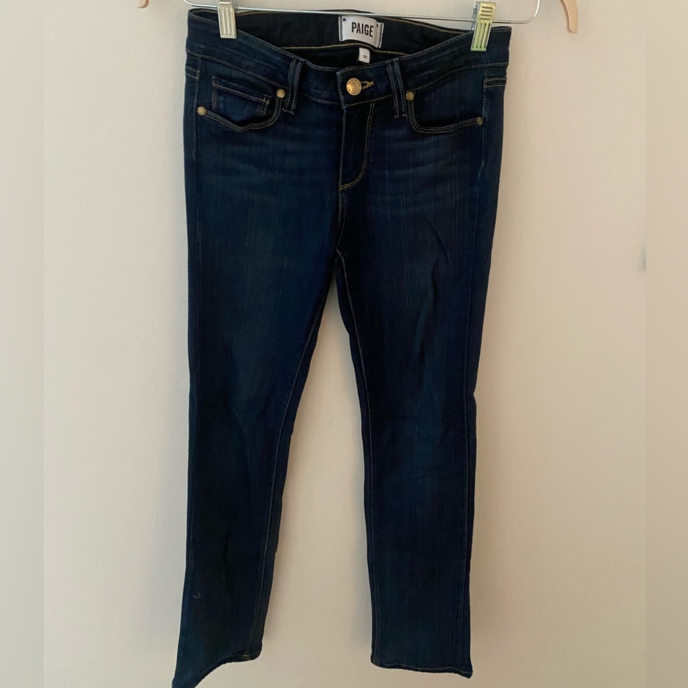 Paige Straight Leg, Dark Wash Jean, size 26